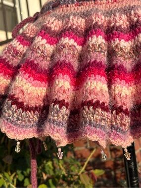 Sinvergüenzita Handmade Pink Ruffle Mini Skirt 💕🧶